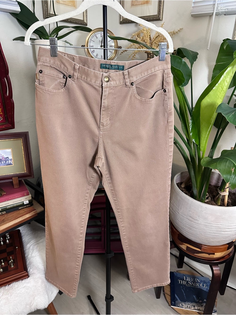 Lauren Ralph Lauren Vintage Tan Straight-Leg Jeans